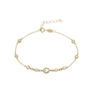 Pulseira em Ouro Amarelo 18k c/9 Topazios
